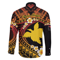Melanesian Papua New Guinea Family Matching Short Sleeve Bodycon Dress and Hawaiian Shirt Plumeria Bird of Paradise Tribal LT9 - Polynesian Pride