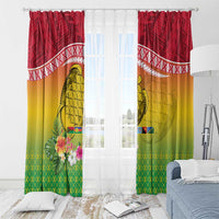 Melanesian Ni-Vanuatu Window Curtain Sea Turtle with Sand Drawing Pattern