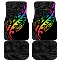 Personalised New Zealand Wellington Pride Car Mats Maori Fern with Pride Flag 2024