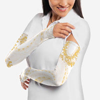 Aloha Lei Onaona Arm Sleeves Beige Hawaiian Tribal Pattern - Polynesian Pride