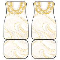 Aloha Lei Onaona Car Mats Beige Hawaiian Tribal Pattern