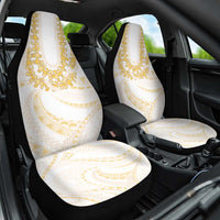 Aloha Lei Onaona Car Seat Cover Beige Hawaiian Tribal Pattern