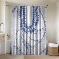 Aloha Lei Onaona Bathroom Set Navy Blue Hawaiian Tribal Pattern - Polynesian Pride