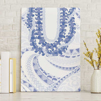 Aloha Lei Onaona Canvas Wall Art Navy Blue Hawaiian Tribal Pattern