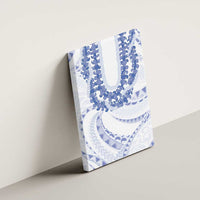 Aloha Lei Onaona Canvas Wall Art Navy Blue Hawaiian Tribal Pattern
