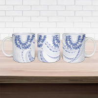 Aloha Lei Onaona Ceramic Mug Navy Blue Hawaiian Tribal Pattern - Polynesian Pride