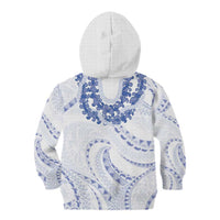 Aloha Lei Onaona Kid Hoodie Navy Blue Hawaiian Tribal Pattern