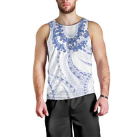 Aloha Lei Onaona Men Tank Top Navy Blue Hawaiian Tribal Pattern