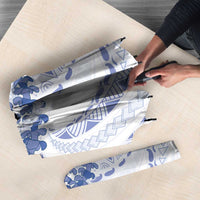 Aloha Lei Onaona Umbrella Navy Blue Hawaiian Tribal Pattern - Polynesian Pride