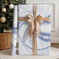 Aloha Lei Onaona Wrapping Paper Navy Blue Hawaiian Tribal Pattern - Polynesian Pride