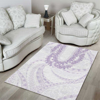 Aloha Lei Onaona Area Rug Purple Hawaiian Tribal Pattern