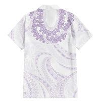 Aloha Lei Onaona Family Matching Mermaid Dress and Hawaiian Shirt Purple Hawaiian Tribal Pattern