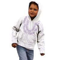 Aloha Lei Onaona Kid Hoodie Purple Hawaiian Tribal Pattern