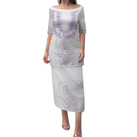 Aloha Lei Onaona Puletasi Purple Hawaiian Tribal Pattern