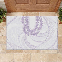 Aloha Lei Onaona Rubber Doormat Purple Hawaiian Tribal Pattern