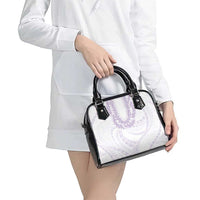 Aloha Lei Onaona Shoulder Handbag Purple Hawaiian Tribal Pattern