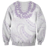 Aloha Lei Onaona Sweatshirt Purple Hawaiian Tribal Pattern