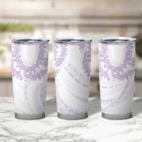 Aloha Lei Onaona Tumbler Cup Purple Hawaiian Tribal Pattern