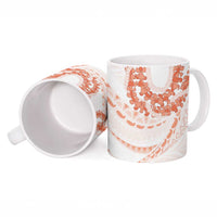 Aloha Lei Onaona Ceramic Mug Red Hawaiian Tribal Pattern - Polynesian Pride