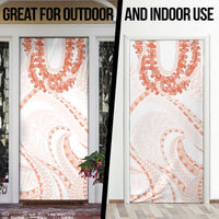 Aloha Lei Onaona Door Cover Red Hawaiian Tribal Pattern - Polynesian Pride