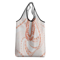 Aloha Lei Onaona Grocery Bag Red Hawaiian Tribal Pattern