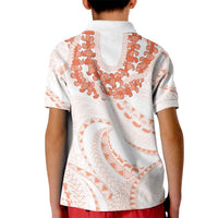 Aloha Lei Onaona Kid Polo Shirt Red Hawaiian Tribal Pattern