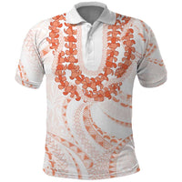 Aloha Lei Onaona Polo Shirt Red Hawaiian Tribal Pattern
