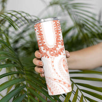 Aloha Lei Onaona Skinny Tumbler Red Hawaiian Tribal Pattern