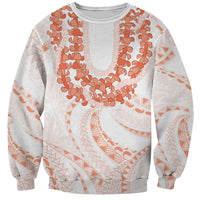 Aloha Lei Onaona Sweatshirt Red Hawaiian Tribal Pattern
