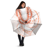 Aloha Lei Onaona Umbrella Red Hawaiian Tribal Pattern - Polynesian Pride