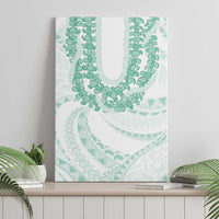 Aloha Lei Onaona Canvas Wall Art Sage Green Hawaiian Tribal Pattern