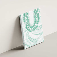 Aloha Lei Onaona Canvas Wall Art Sage Green Hawaiian Tribal Pattern