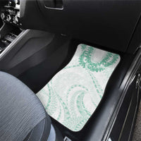 Aloha Lei Onaona Car Mats Sage Green Hawaiian Tribal Pattern