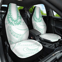 Aloha Lei Onaona Car Seat Cover Sage Green Hawaiian Tribal Pattern