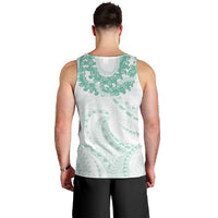 Aloha Lei Onaona Men Tank Top Sage Green Hawaiian Tribal Pattern
