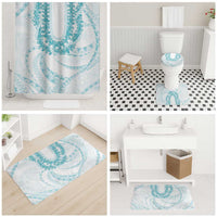 Aloha Lei Onaona Bathroom Set Teal Hawaiian Tribal Pattern - Polynesian Pride