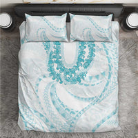 Aloha Lei Onaona Bedding Set Teal Hawaiian Tribal Pattern