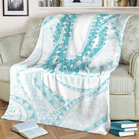 Aloha Lei Onaona Blanket Teal Hawaiian Tribal Pattern