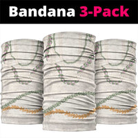 Aloha Lei Mikioi Neck Gaiter Beige Polynesian Tribal Tatau Pattern - Polynesian Pride