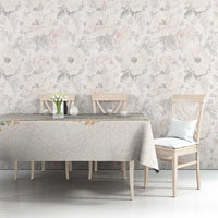 Aloha Lei Mikioi Tablecloth Beige Polynesian Tribal Tatau Pattern