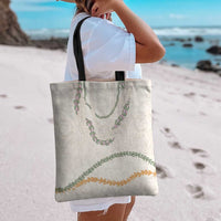 Aloha Lei Mikioi Tote Bag Beige Polynesian Tribal Tatau Pattern - Polynesian Pride