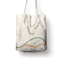 Aloha Lei Mikioi Tote Bag Beige Polynesian Tribal Tatau Pattern - Polynesian Pride