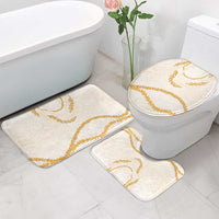 Aloha Lei Mikioi Bathroom Set Gold Polynesian Tribal Tatau Pattern - Polynesian Pride