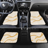 Aloha Lei Mikioi Car Mats Gold Polynesian Tribal Tatau Pattern