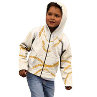 Aloha Lei Mikioi Kid Hoodie Gold Polynesian Tribal Tatau Pattern