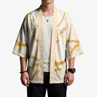 Aloha Lei Mikioi Kimono Gold Polynesian Tribal Tatau Pattern - Polynesian Pride