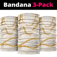 Aloha Lei Mikioi Neck Gaiter Gold Polynesian Tribal Tatau Pattern - Polynesian Pride