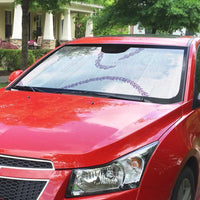 Aloha Lei Mikioi Auto Sun Shade Purple Polynesian Tribal Tatau Pattern - Polynesian Pride