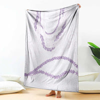 Aloha Lei Mikioi Blanket Purple Polynesian Tribal Tatau Pattern