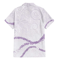 Aloha Lei Mikioi Family Matching Mermaid Dress and Hawaiian Shirt Purple Polynesian Tribal Tatau Pattern